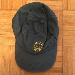 Spitfire Black Cap with Yellow Flame Logo